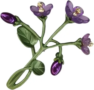 1pc Flower Brooch Pin Elegant Design Simple Breastpin for Parties and Banquets Durable Material Shiny and Charming Accessory for Women