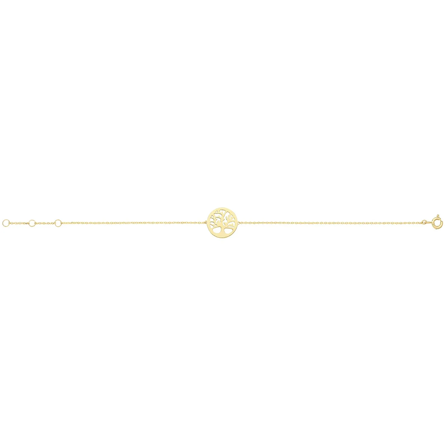 9CT GOLD TREE OF LIFE CHAIN BRACELET
