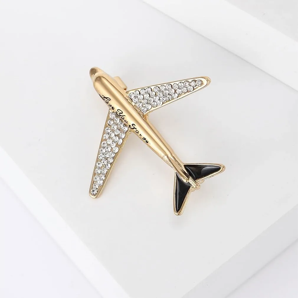 Airplane Brooch Pins for Women, Aviation Aircraft Brooch Pin, Cute Plane Brooch Lapel Pin, Bohemian Airplane Brooches Pins for Women Hat Bag Suit Dress Accessories Jewelry