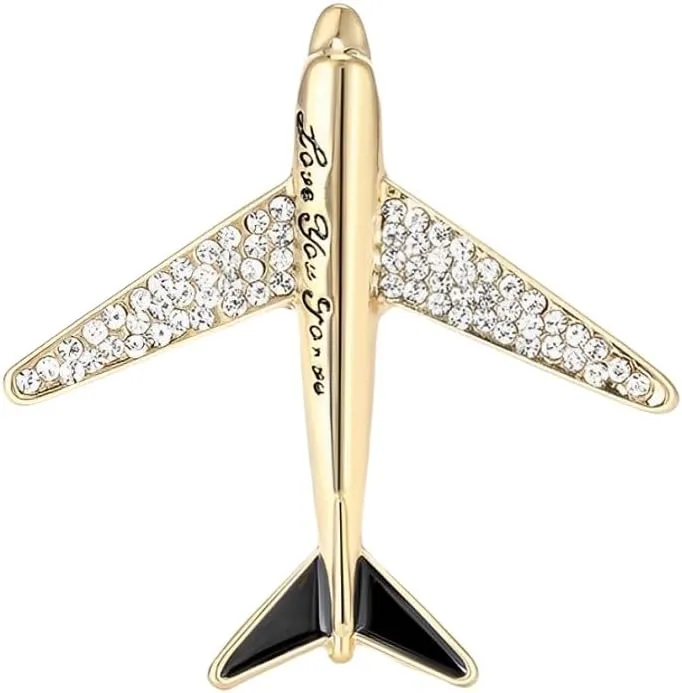 Airplane Brooch Pins for Women, Aviation Aircraft Brooch Pin, Cute Plane Brooch Lapel Pin, Bohemian Airplane Brooches Pins for Women Hat Bag Suit Dress Accessories Jewelry