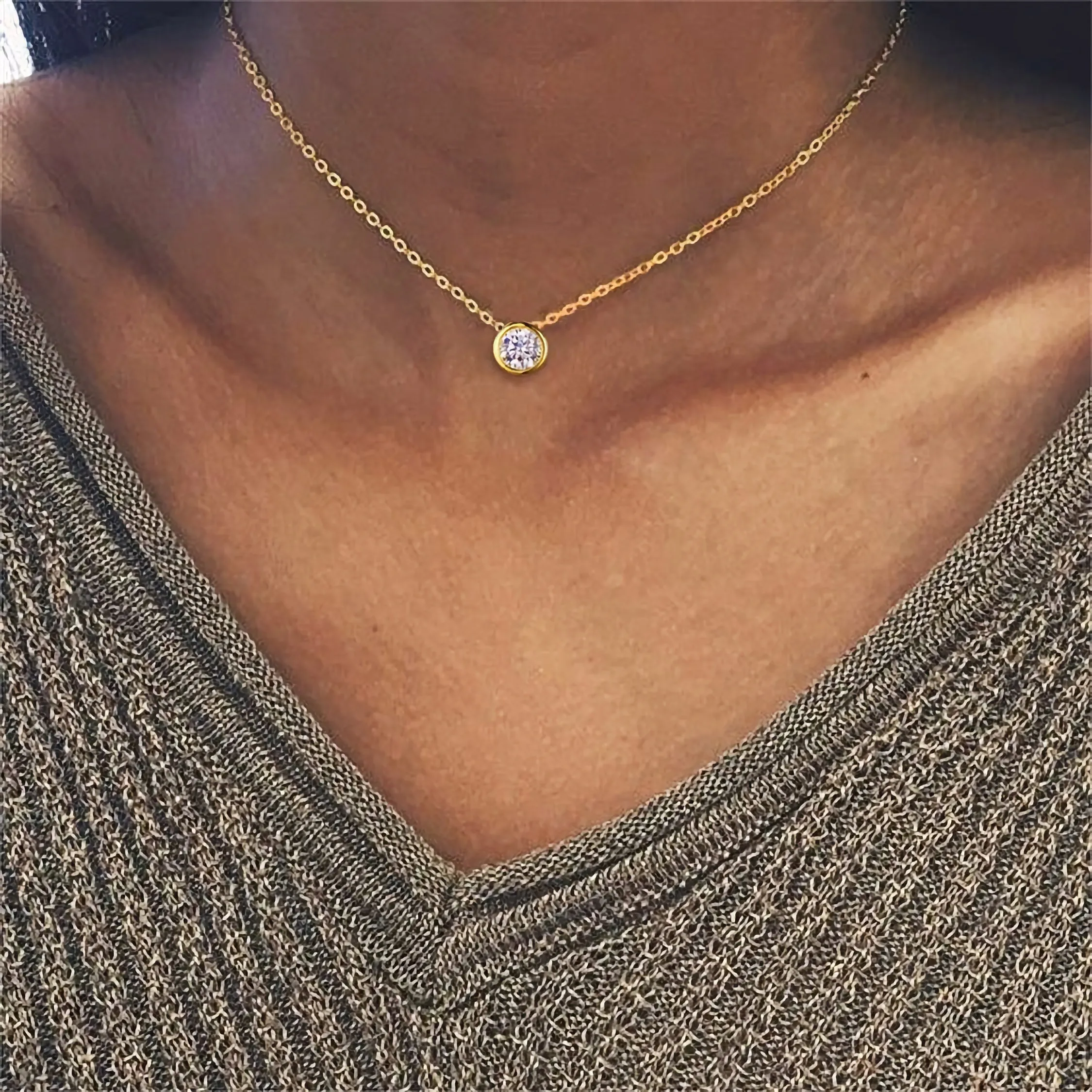 Amelia Lucky Stone Necklace