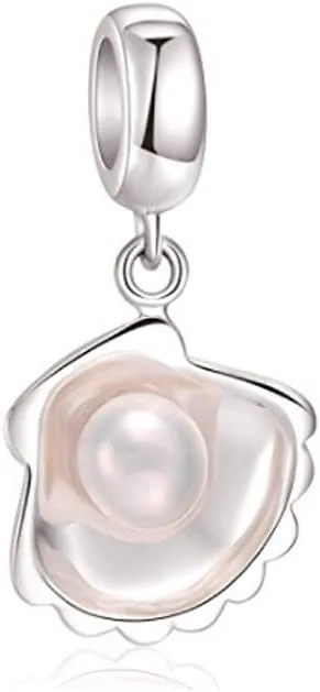 ARTCHARM Blue Dream Submarine Charms Beach Waves Beads Pearl Beads Fit Original Bracelet DIY Neckalce