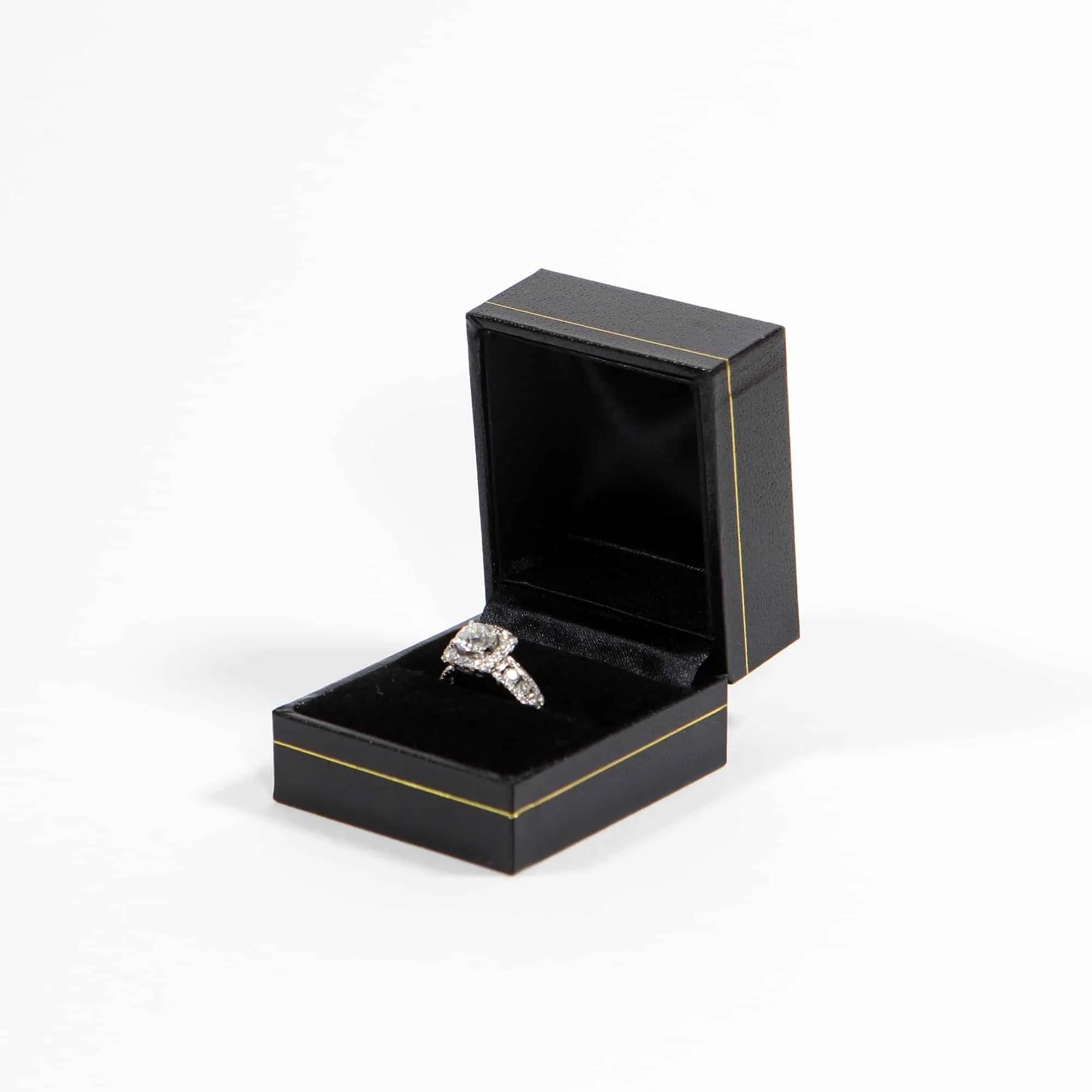 Black Classic Proposal Ring Box
