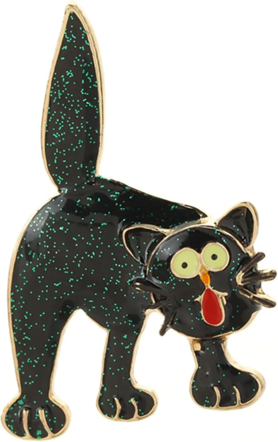 Cat Pin Cat Brooch Brooches for Women Cartoon Cute Creative Enamel Alloy Cat Brooch Ladies Animal Kitten Brooch Lapel Pin Dress Accessories Holiday Birthday Christmas Brooch