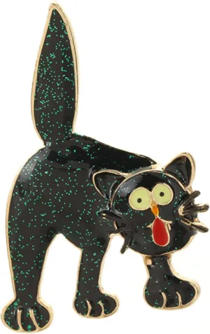 Cat Pin Cat Brooch Brooches for Women Cartoon Cute Creative Enamel Alloy Cat Brooch Ladies Animal Kitten Brooch Lapel Pin Dress Accessories Holiday Birthday Christmas Brooch