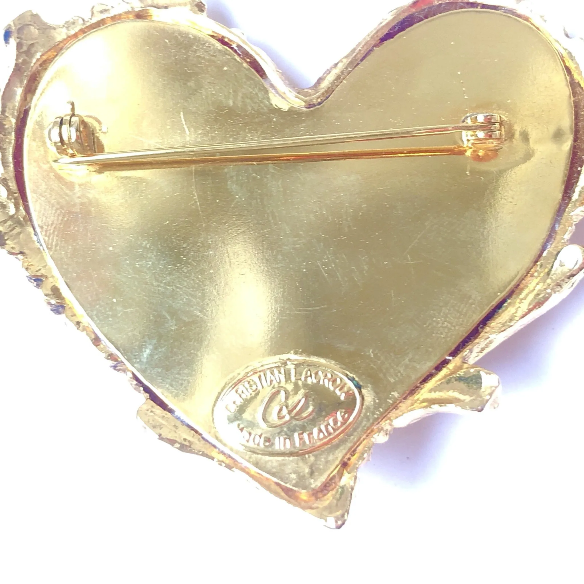 Christian Lacroix Pink Heart Pin