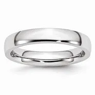 Cobalt Polished 4mm Wedding Band Ring