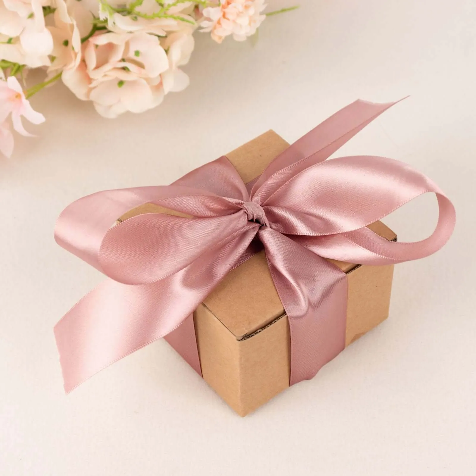 Dusty Rose Single Face Decorative Satin Ribbon 50 Yards 1.5"