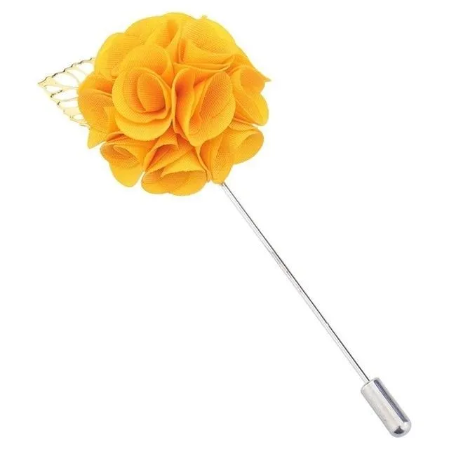 Fabric Flower Lapel Pin