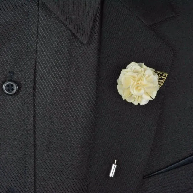 Fabric Flower Lapel Pin