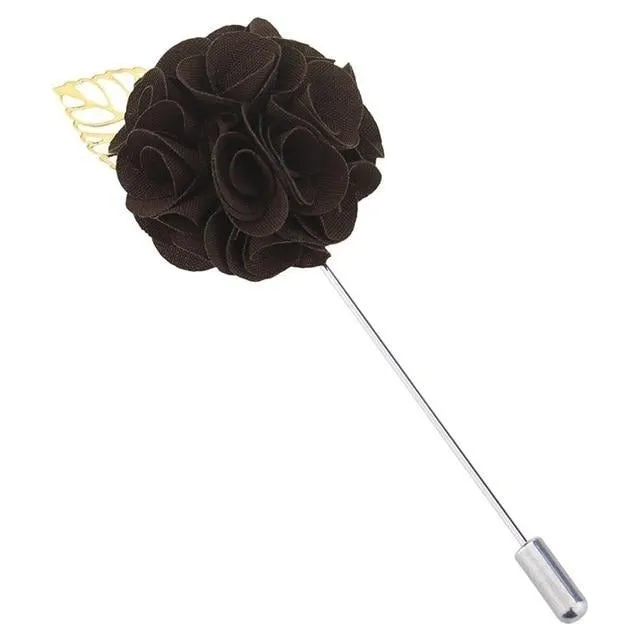 Fabric Flower Lapel Pin