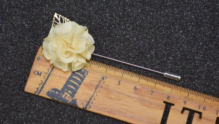 Fabric Flower Lapel Pin