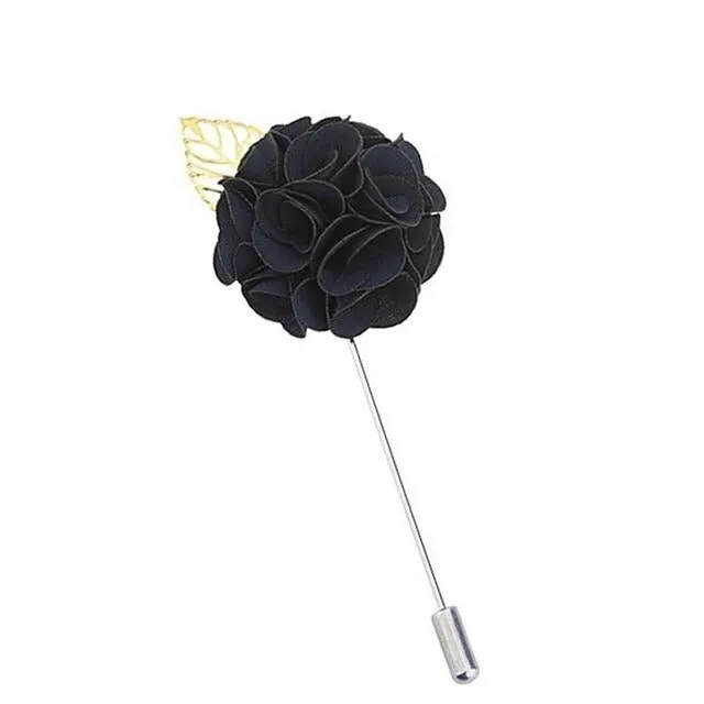 Fabric Flower Lapel Pin