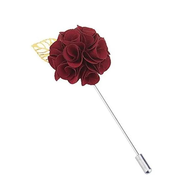 Fabric Flower Lapel Pin
