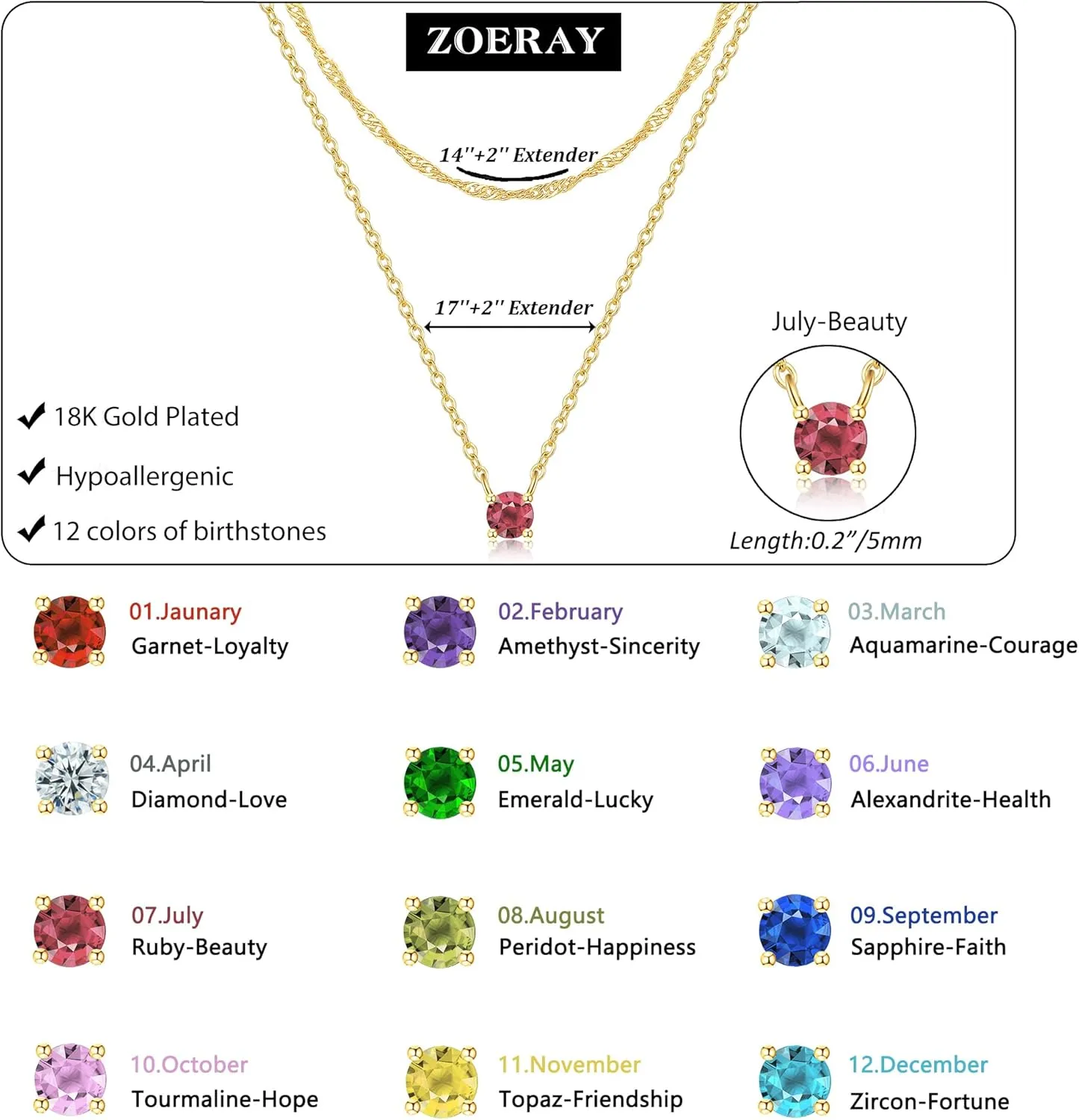 Gold Necklace for Women 18K Gold Plated Emerld Birthstone Necklaces for Women Dainty Diamond Necklace Blue Green Cubic Zirconia Pendant Necklaces Birthday Gifts for Womens Jewelry