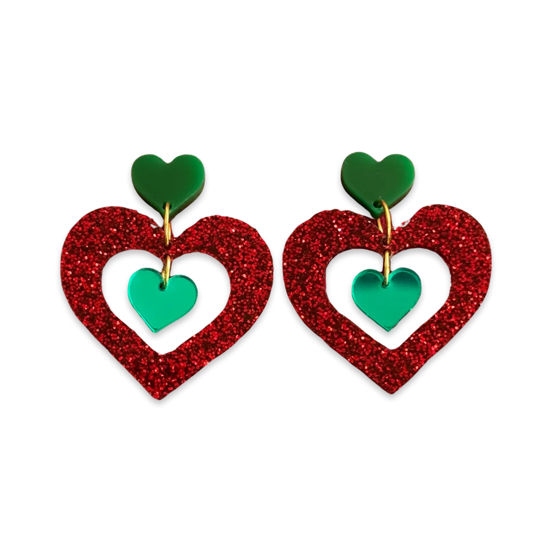Heart of Christmas - earrings