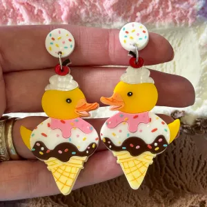 Ice cream 🍦 Ducky - earrings - Set of 2