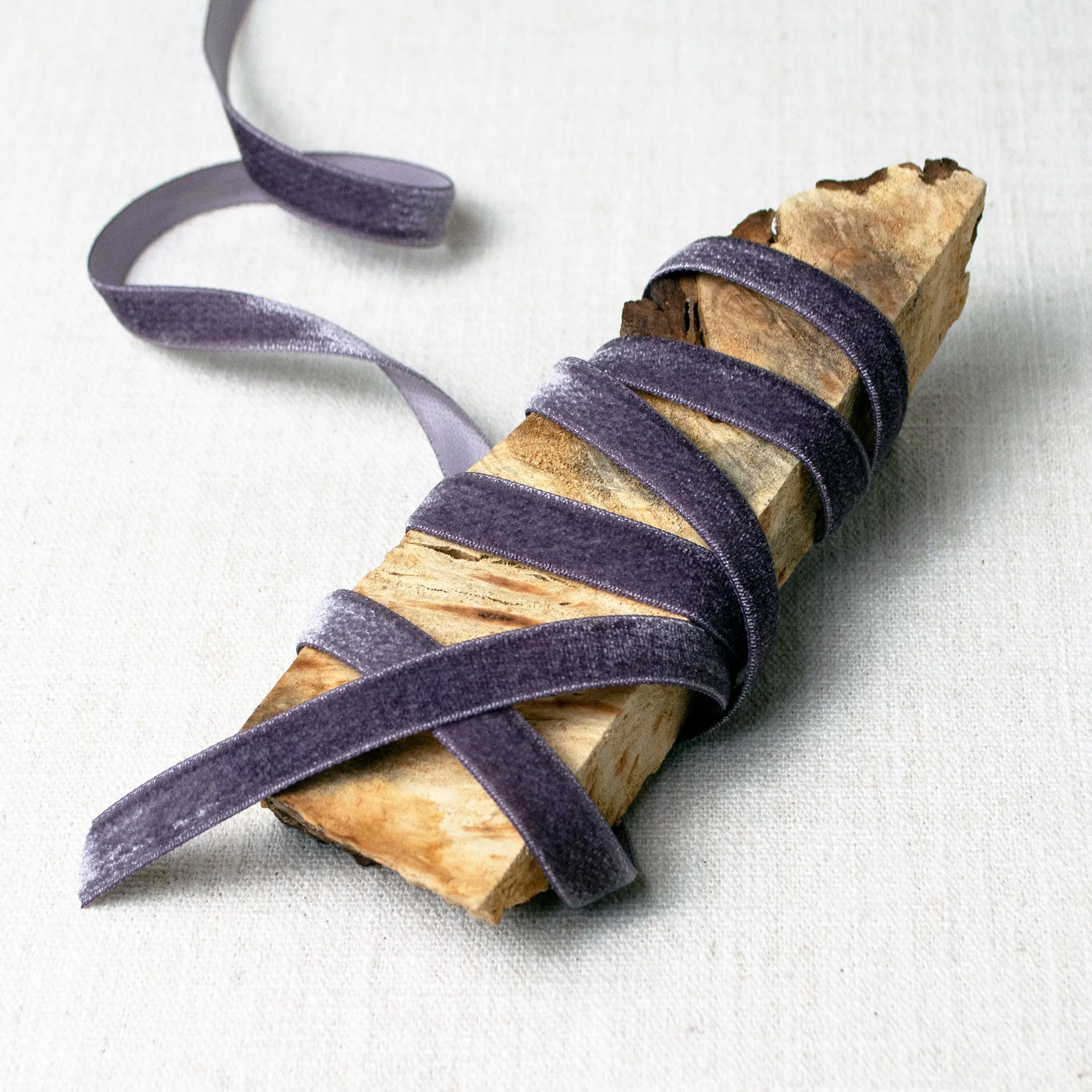 Lustre Velvet Ribbon in Flint