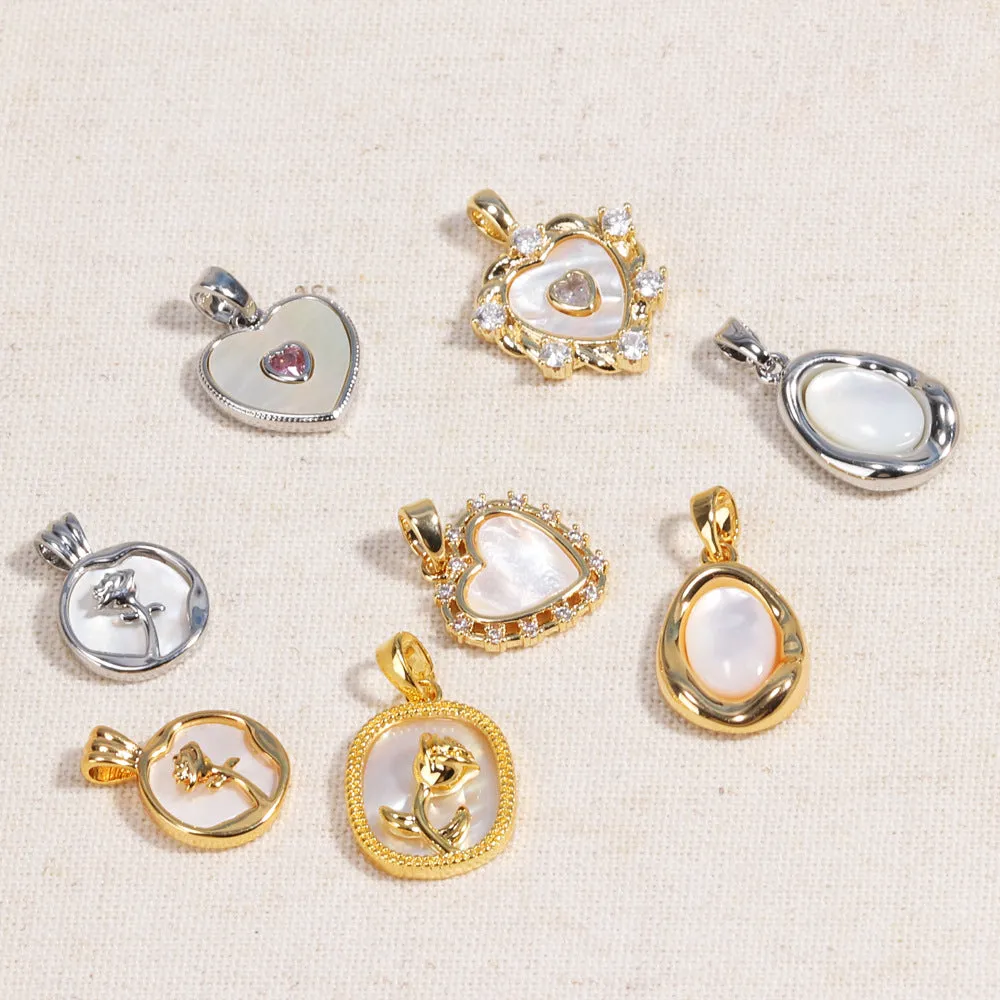 Moderate Luxury Petal Rose Flower Shell Necklaces