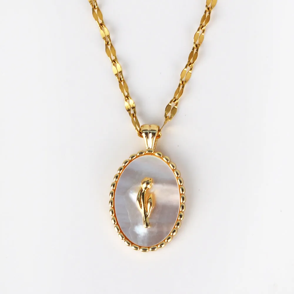 Moderate Luxury Petal Rose Flower Shell Necklaces