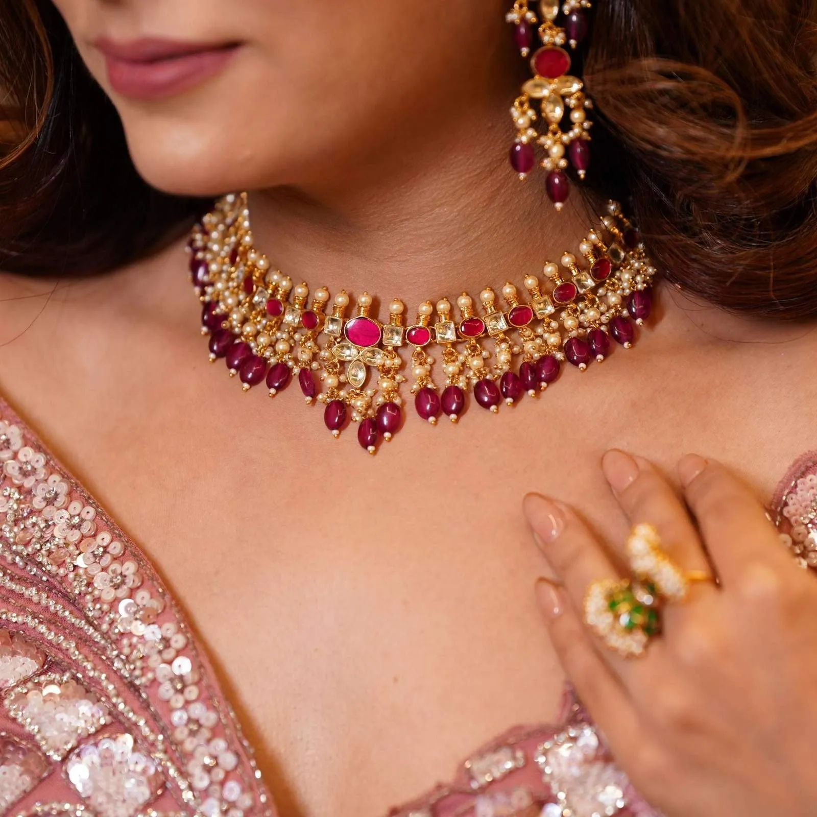 Nayaab Ruhaani Polki Neckpiece