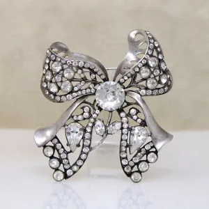 Pert Sterling & Crystal Bow from Eisenberg Originals