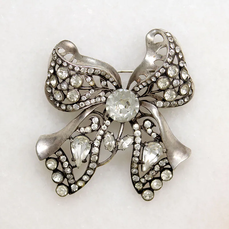 Pert Sterling & Crystal Bow from Eisenberg Originals