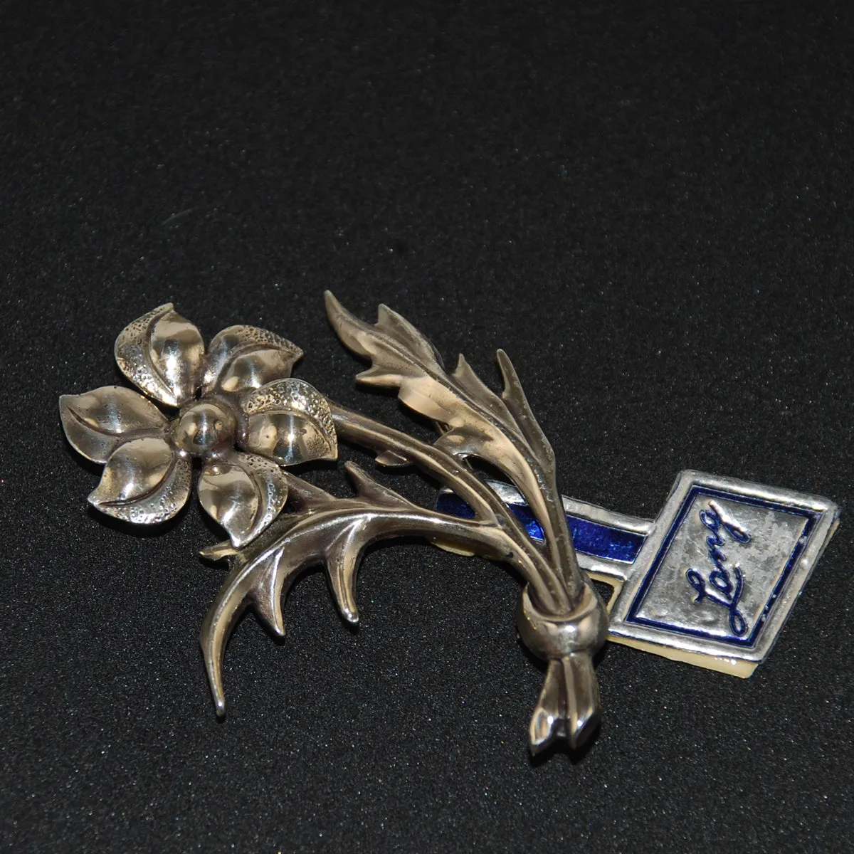 Sterling Silver Floral Brooch by Lang