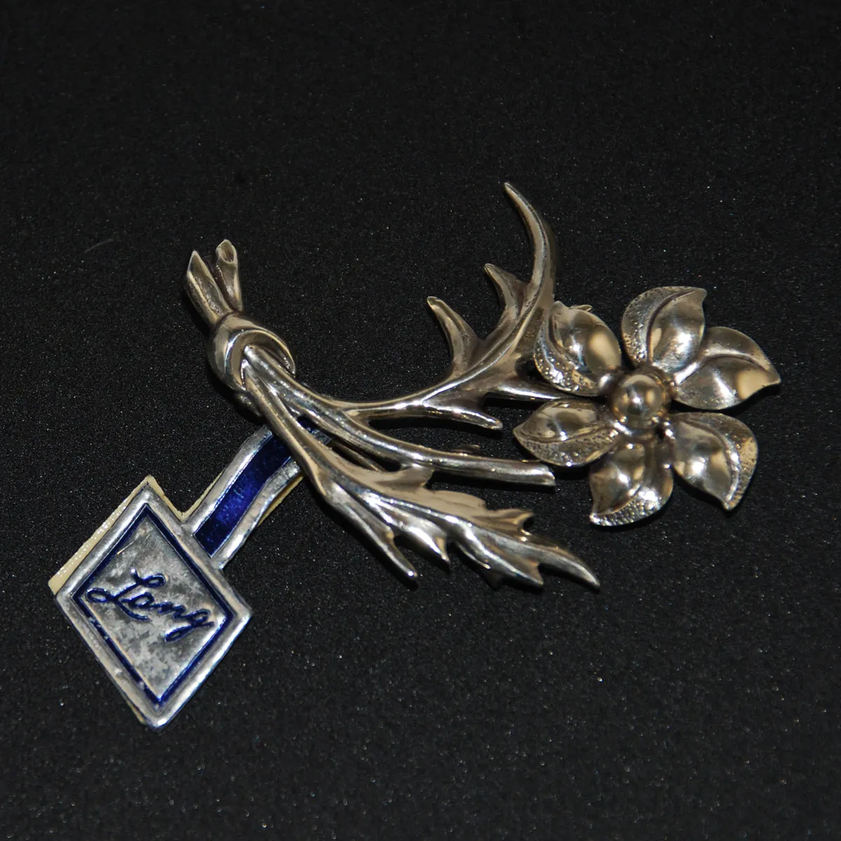 Sterling Silver Floral Brooch by Lang