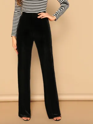 Womens Black Velveteen Pants